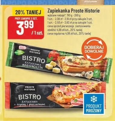 Zapiekanka z szynką i pieczarkami Proste Historie promocja w POLOmarket