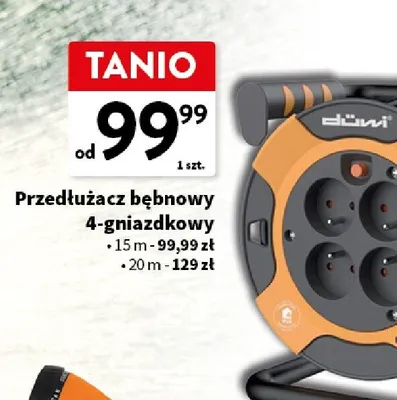 Przedłużacz bębnowy 4-gniazzkowy 15m promocja w Intermarche