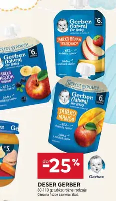 Deser Gerber jabłko mango promocja w Stokrotka