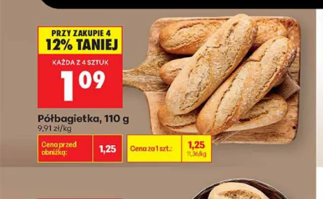 Półbagietka promocja w Biedronka