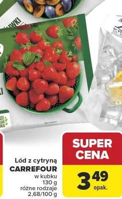 Lód z cytryną Carrefour w kubku promocja w Carrefour Market
