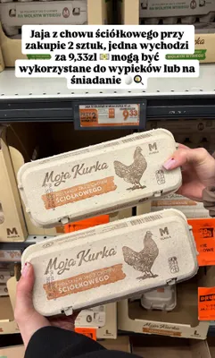 Jaja z chowu ściółkowego 10 szt. promocja w Biedronka