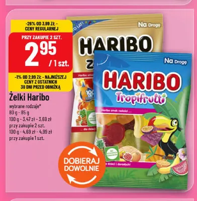 Żelki Haribo Tropifrutti promocja w POLOmarket