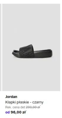 Klapki płaskie Jordan czarny promocja w Lounge by Zalando