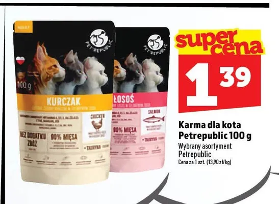 Karma dla kota Petrepublic z kurczakiem promocja w TOPAZ