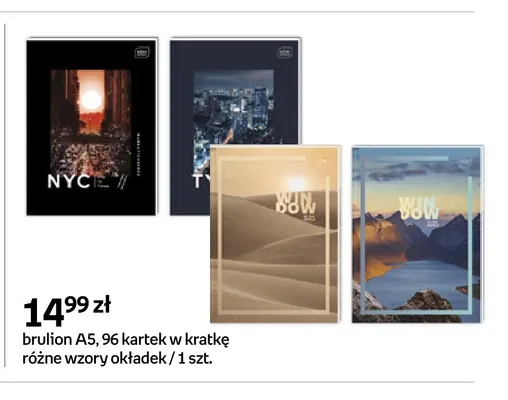 Brulion A5 96 kartek w kratkę promocja w Empik