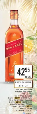 Whisky Johnnie Walker Red Label promocja w Dino