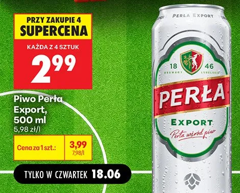 Piwo Perła Export promocja w Biedronka