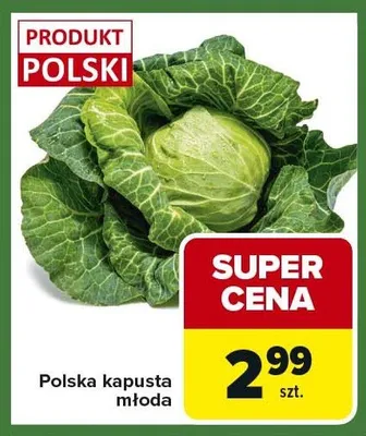 Polska kapusta młoda promocja w Carrefour Express