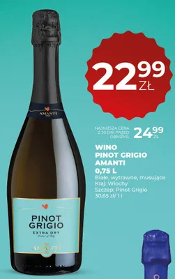 Wino Pinot Grigio Amanti promocja w Duży Ben