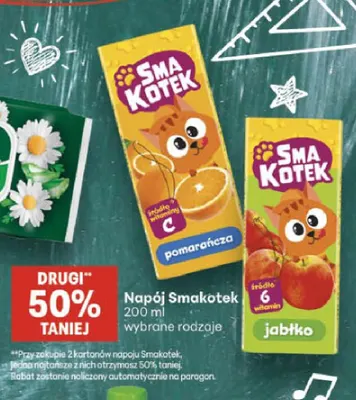 Napój Smakotek pomarańcza promocja w Delikatesy Centrum
