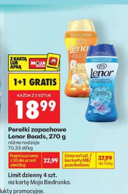 Perełki zapachowe Lenor Beads Gold Orchid promocja w Biedronka
