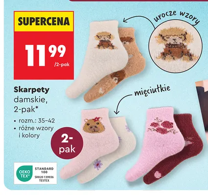 Skarpety damskie 2-pak promocja w Biedronka