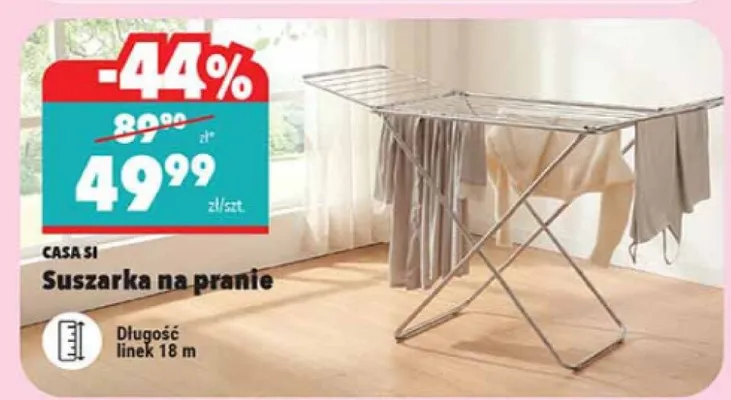 Suszarka na pranie długość linek 18 m promocja w Biedronka