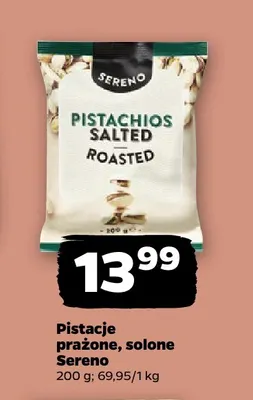 Pistacje prażone solone Sereno promocja w Netto