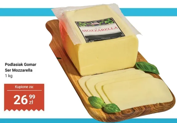 Ser Mozzarella Podlasiak Gomar promocja w Dino