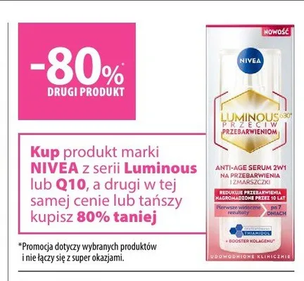 Serum przeciw przebarwieniom Nivea Luminous 630 Anti-Age 2w1 promocja w Hebe