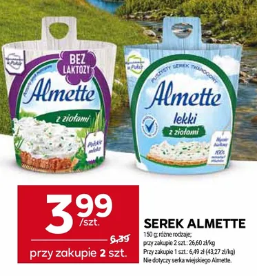 Serek Almette lekki z ziołami promocja w Stokrotka