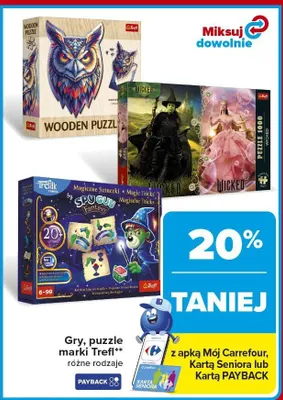 Gry, puzzle różne rodzaje promocja w Carrefour