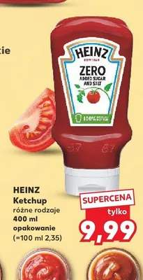 Ketchup Zero added sugar and salt Heinz promocja w Kaufland