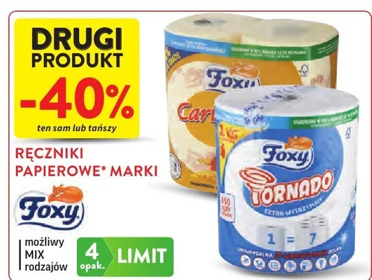 Ręczniki papierowe marki Toxy, Tornado promocja w Intermarche