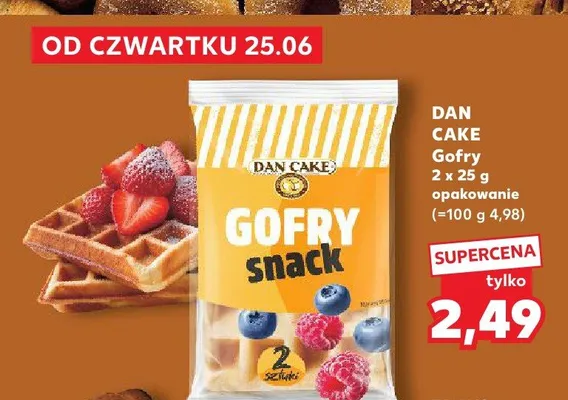 Gofry snack Dan Cake 2-pak 25 g promocja w Kaufland