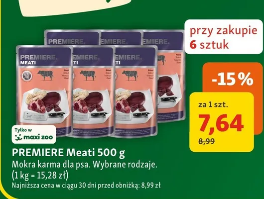 Mokra karma dla psa PREMIERE Meati promocja w MAXI ZOO