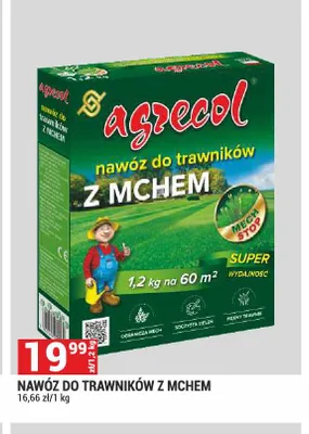 Nawóz do trawników z mchem Agrecol promocja w Merkury Market