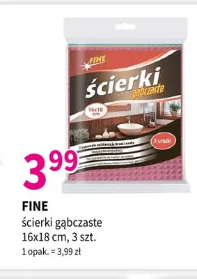 Ścierki gąbczaste Fine 16x18 cm promocja w Drogerie Polskie