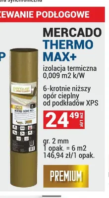 Podkład na ogrzewanie podłogowe Mercado Thermo Max+ Parquet promocja w Merkury Market