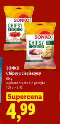 Chipsy z ciecierzycy papryka Sonko promocja w Lidl
