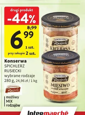 Konserwa Kiełbasa Spichlerz Rusiecki promocja w Intermarche