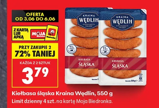 Kiełbasa śląska Kraina Wędlin promocja w Biedronka