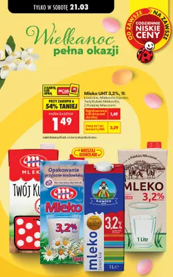 Mleko UHT 3,2% Łowickie promocja w Biedronka
