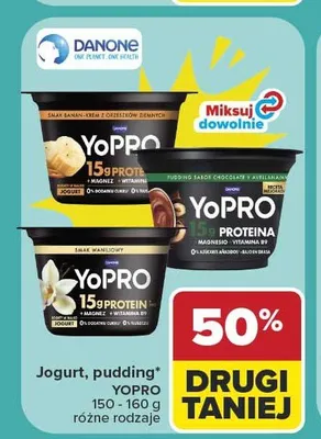 Jogurt Danone YoPro smak banan-krem z orzeszków ziemnych promocja w Carrefour Market