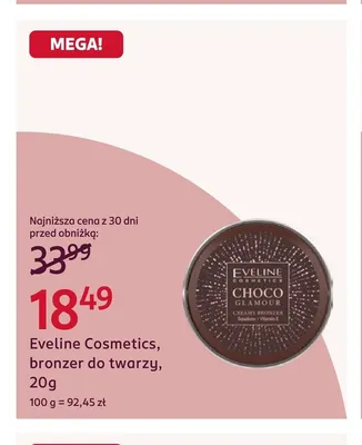 Bronzer do twarzy Eveline Cosmetics promocja w Rossmann