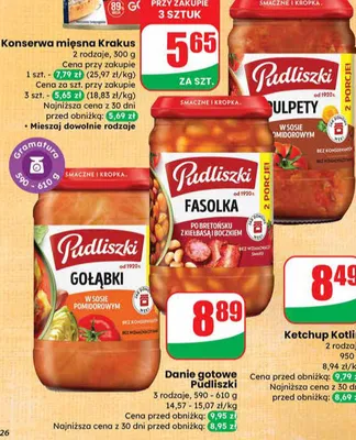 Danie gotowe Pulpety promocja w Dino