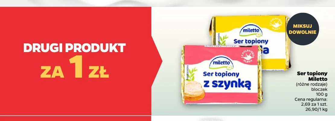 Ser topiony Miletto promocja w Netto