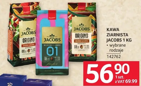 Kawa ziarnista Jacobs 1 kg różne rodzaje promocja w Selgros