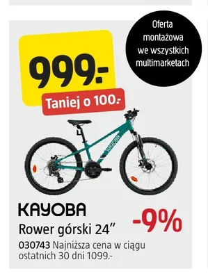 Rower górski Kayoba 24" promocja w Jula