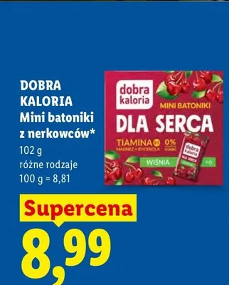 Mini batoniki z nerkowców Dobra Kaloria promocja w Lidl