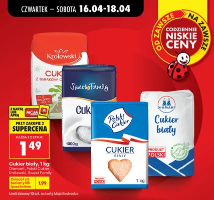 Cukier biały promocja w Biedronka