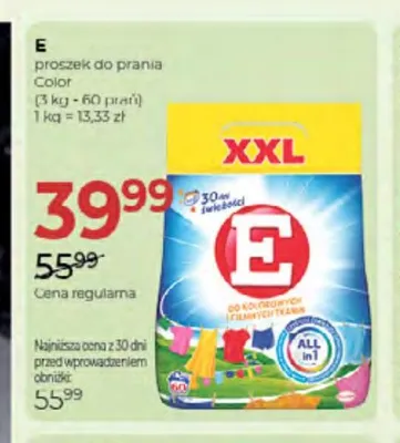 Proszek do prania E Color promocja w Drogerie Jawa