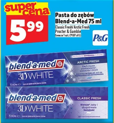 Pasta do zębów Blend-a-Med 3D White Classic Fresh promocja w TOPAZ