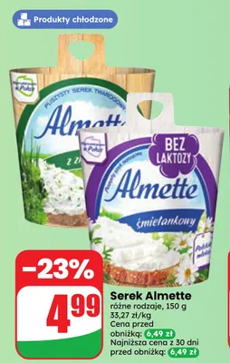 Serek Almette z ziołami promocja w Dino