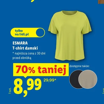 T-shirt damski Esmara promocja w Lidl