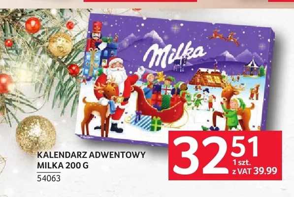 Kalendarz adwentowy Milka promocja w Selgros