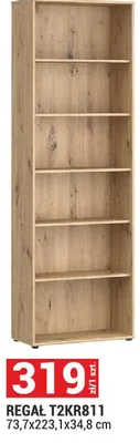 Regał T2KR811 73,7x223,1x34,8cm promocja w Merkury Market