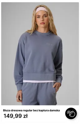 Bluza dresowa regular bez kaptura damska 4F promocja w 4F