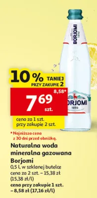 Naturalna woda mineralna gazowana Borjomi promocja w Auchan
